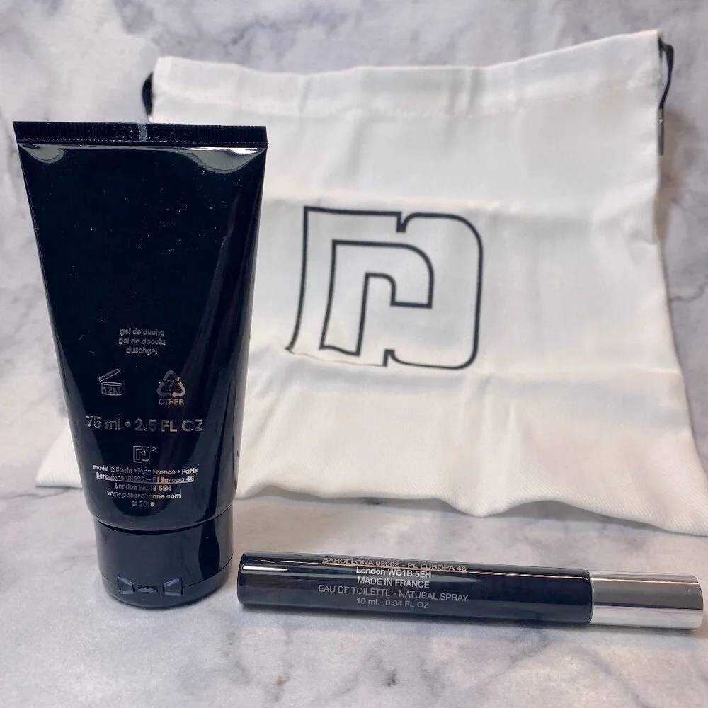 Paco Rabanne Phantom Travel Kit-Bag,Shower Gel 75ml&Spray 10ml-3pc-BOXED-NEW